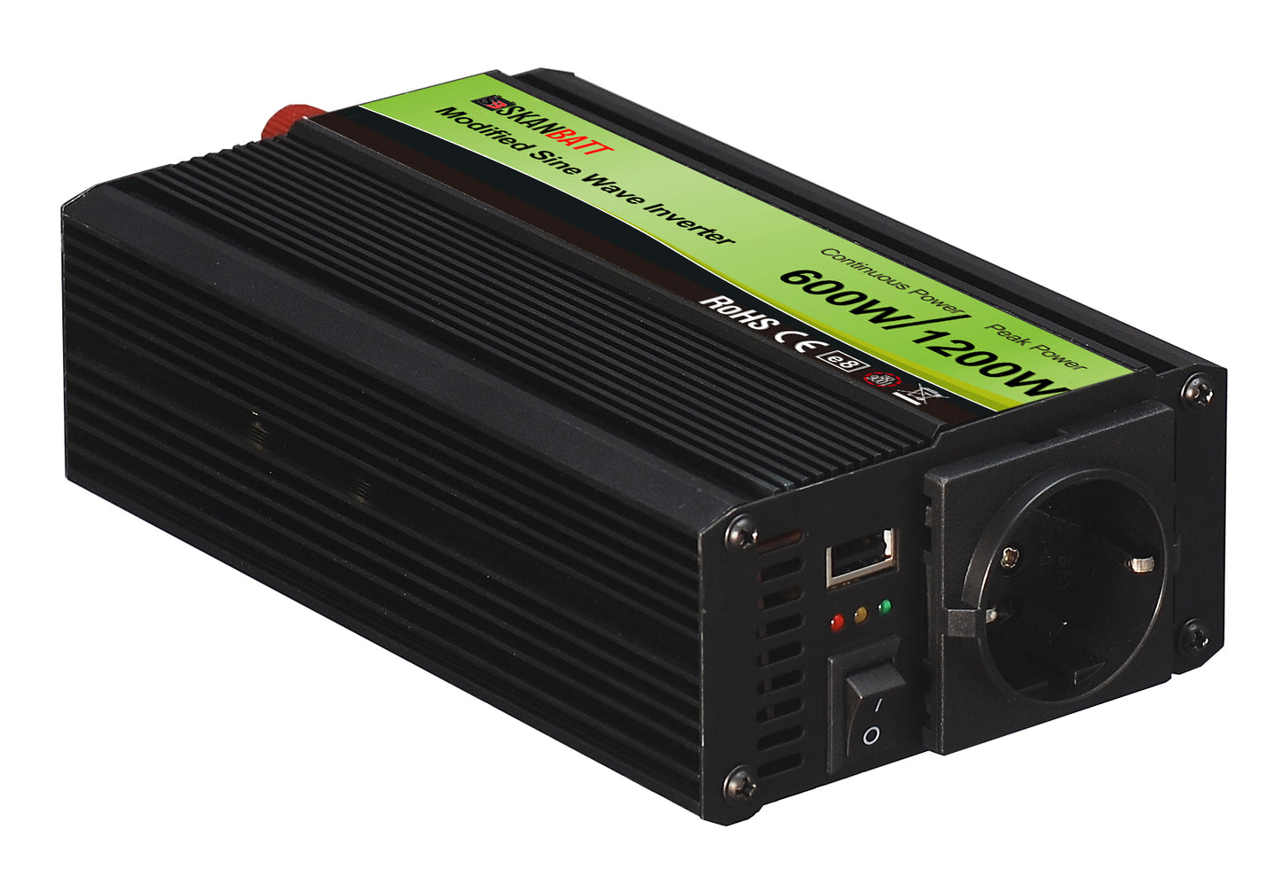 Skanbatt Inverter Modifisert Sinus 12V 600W