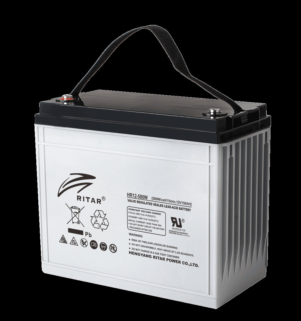 Ritar High Rate Agm Batteri 12V 155Ah (340X173X280(285)Mm) M8