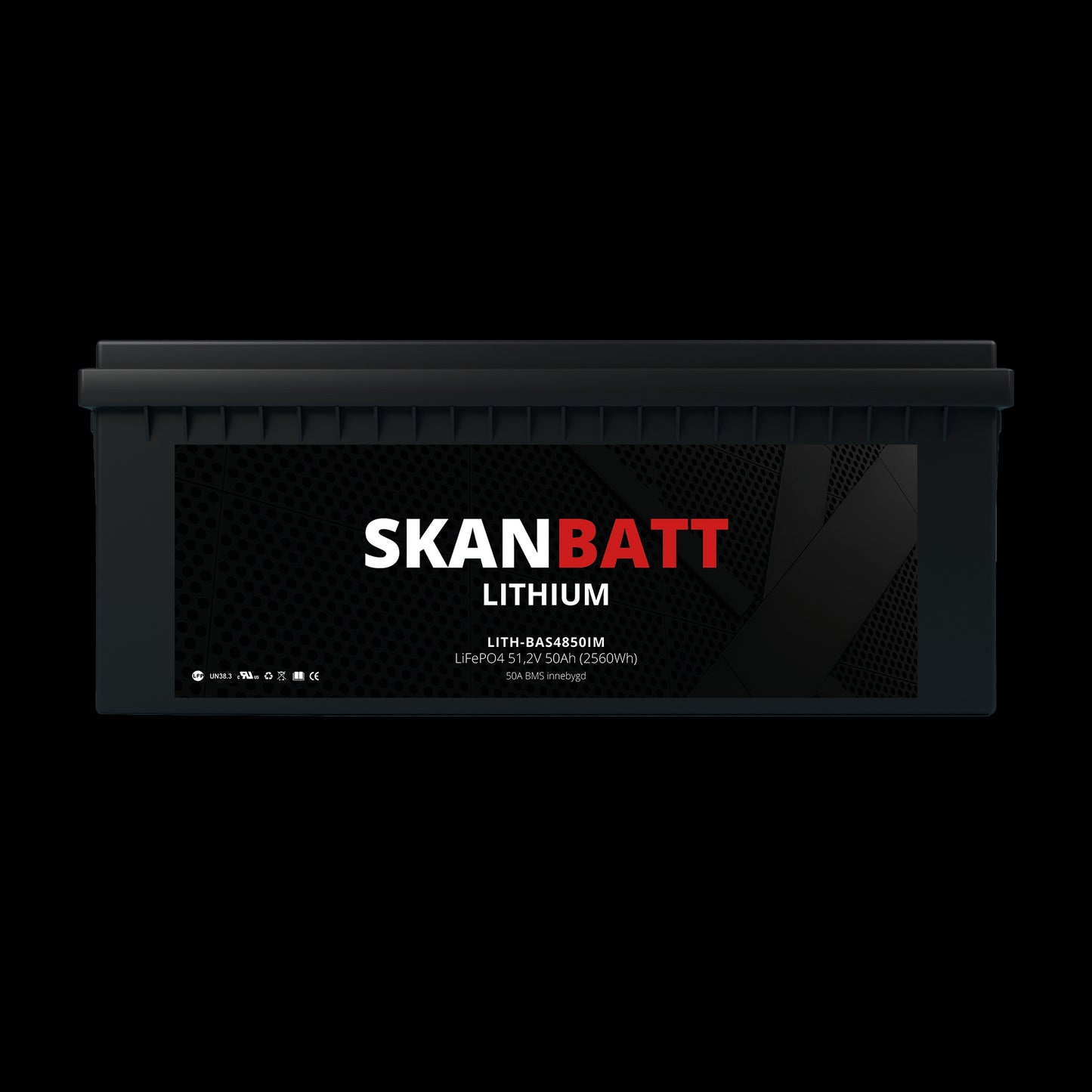 Skanbatt Lithium Batteri 48V 50Ah 50A Bms (522X240X218Mm) - Ip67