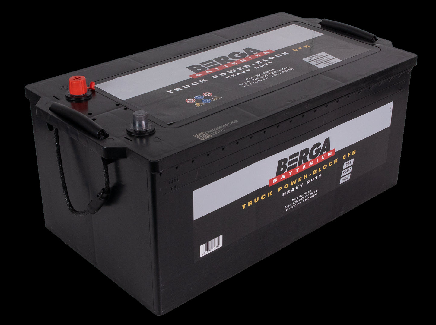 BERGA Truck PB EFB 12V 225AH 1200CCA (518/276/242mm) - Image 1
