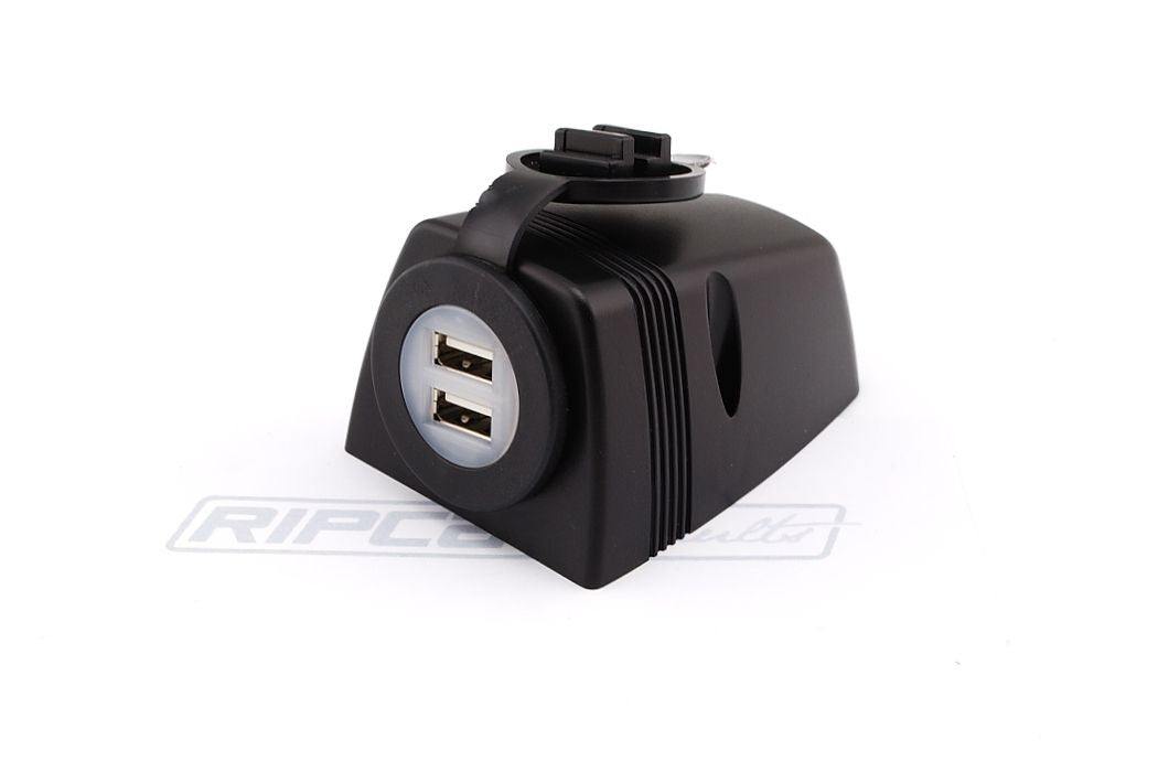Utenpåliggende USB-lader med deksel - Image 1