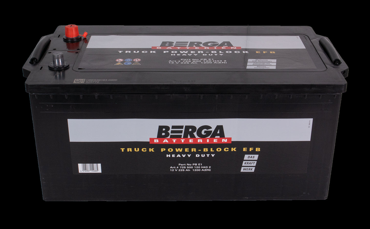 BERGA Truck PB EFB 12V 225AH 1200CCA (518/276/242mm) - Image 2