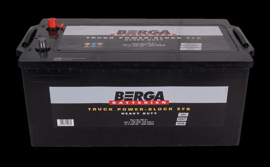 Berga Truck Pb Efb 12V 225Ah 1200Cca (518/276/242Mm)