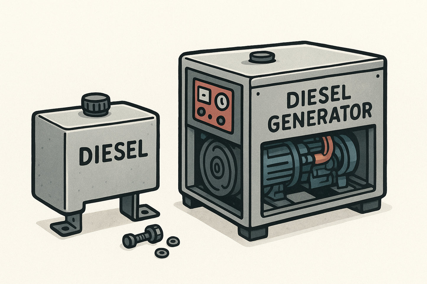 Tilkobling til ekstern tank Hyundai aggregat 3000RPM (kun diesel) kit u/montering