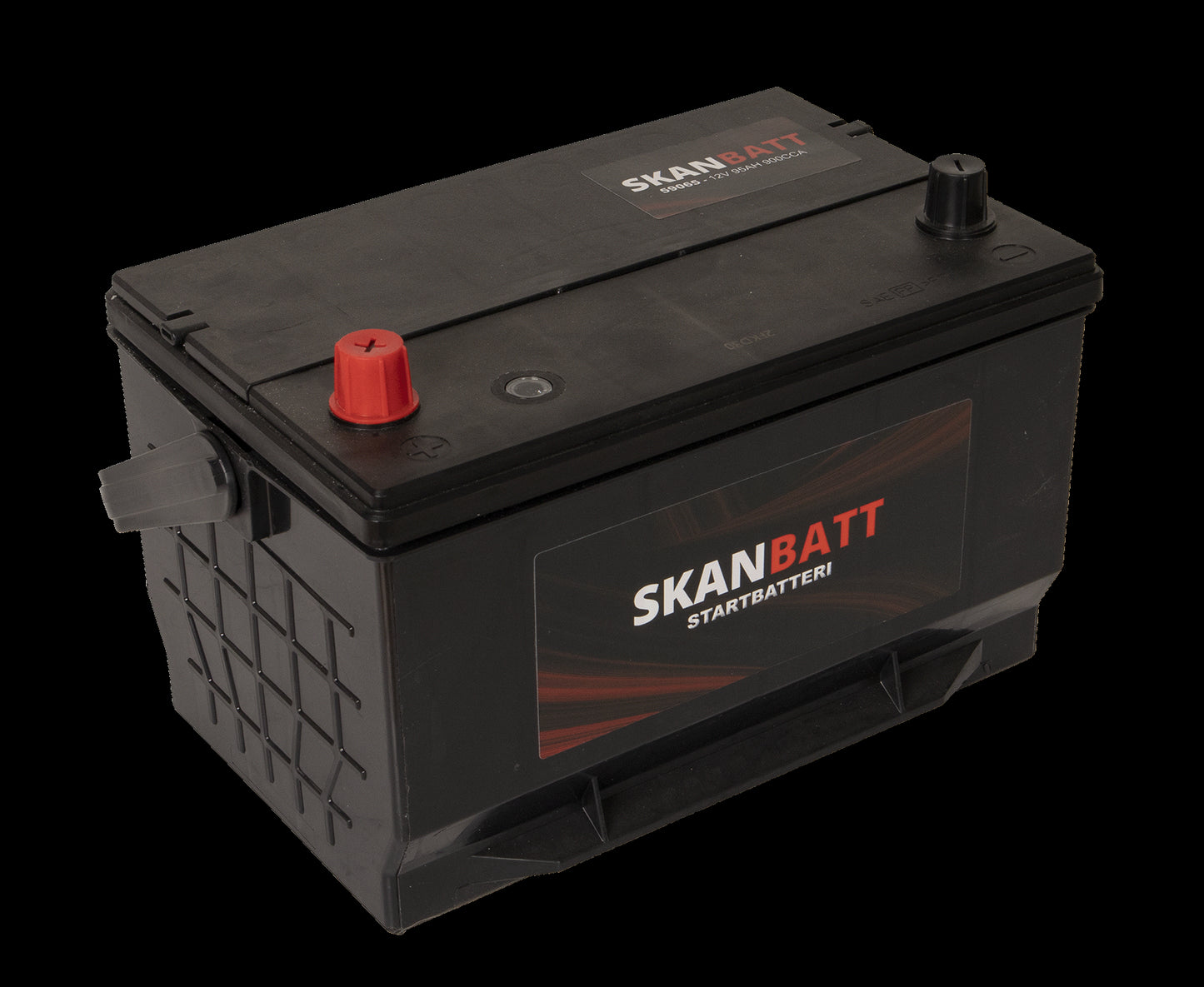 SKANBATT Startbatteri 12V 95AH 900CCA (296x187x171/191mm) +venstre - Image 1