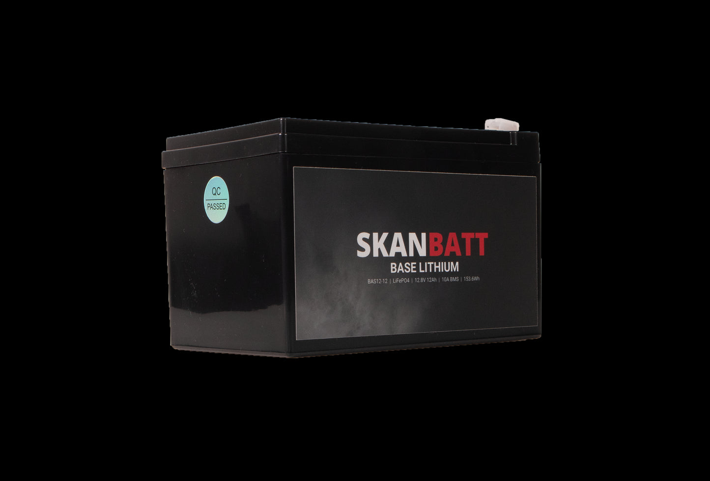 SKANBATT Base Lithium - 12V 12Ah 10A BMS - 151x98x95mm - 3 Års garanti