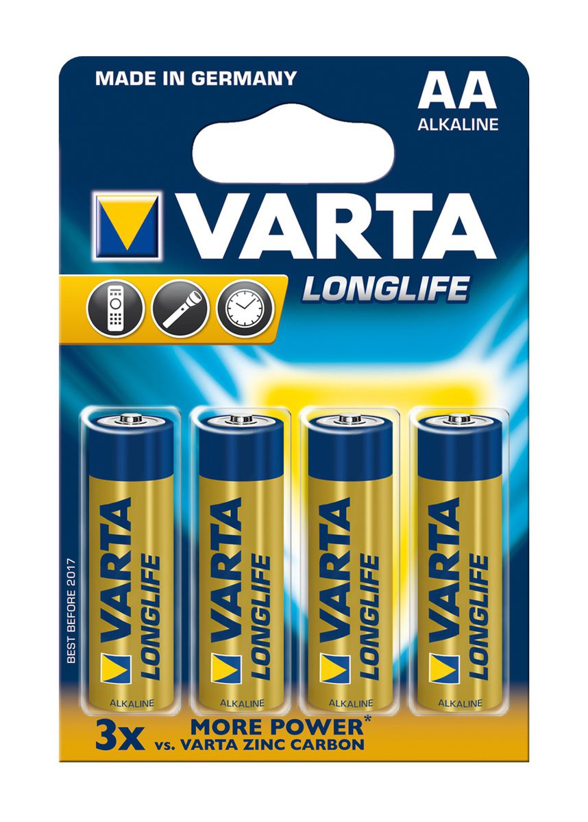 Varta Longlife Aa 1,5V 4-Pakning (4903121414)