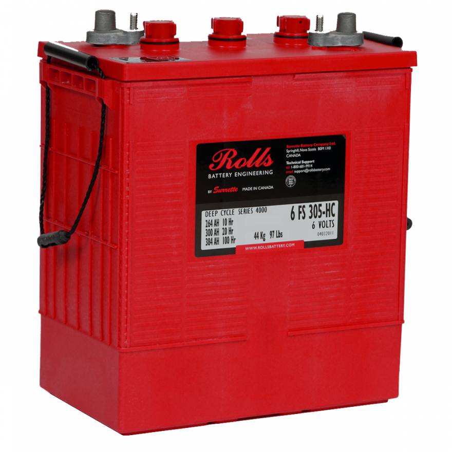 Rolls 6-Fs-305-Hc Deep Cycle Batteri 6V 305Ah (311X181X362Mm)