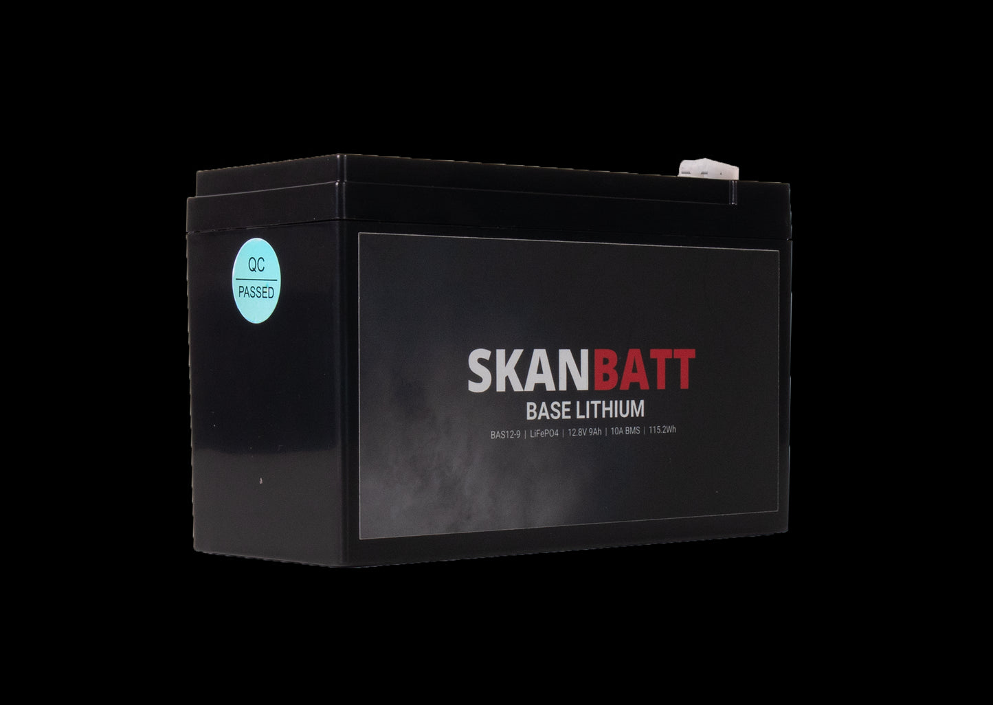 SKANBATT Base Lithium - 12V 9Ah 10A BMS - 150x65x95mm - 3 Års garanti