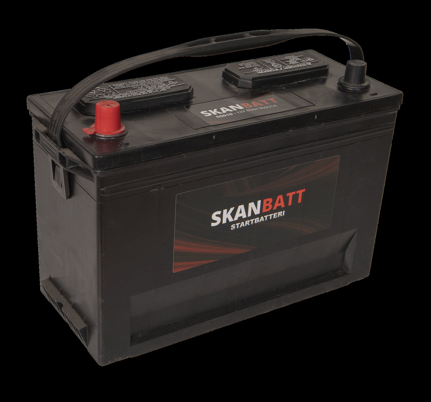 SKANBATT MF50-600 Startbatteri 12V 80AH 600CCA (343x127x234/254) +venstre - Image 1