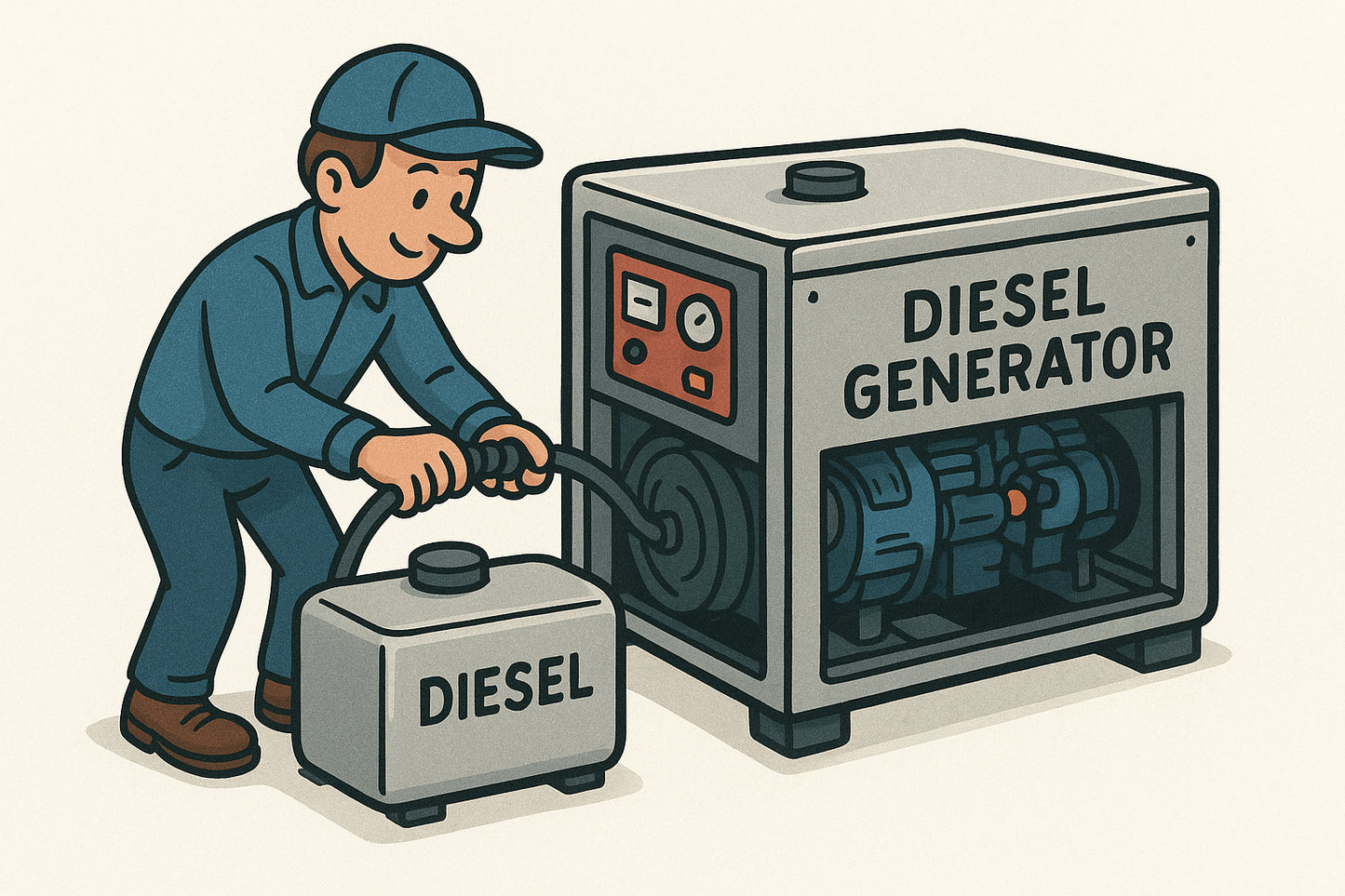 Tilkobling til ekstern tank Hyundai aggregat 3000RPM (kun diesel) kit m/montering