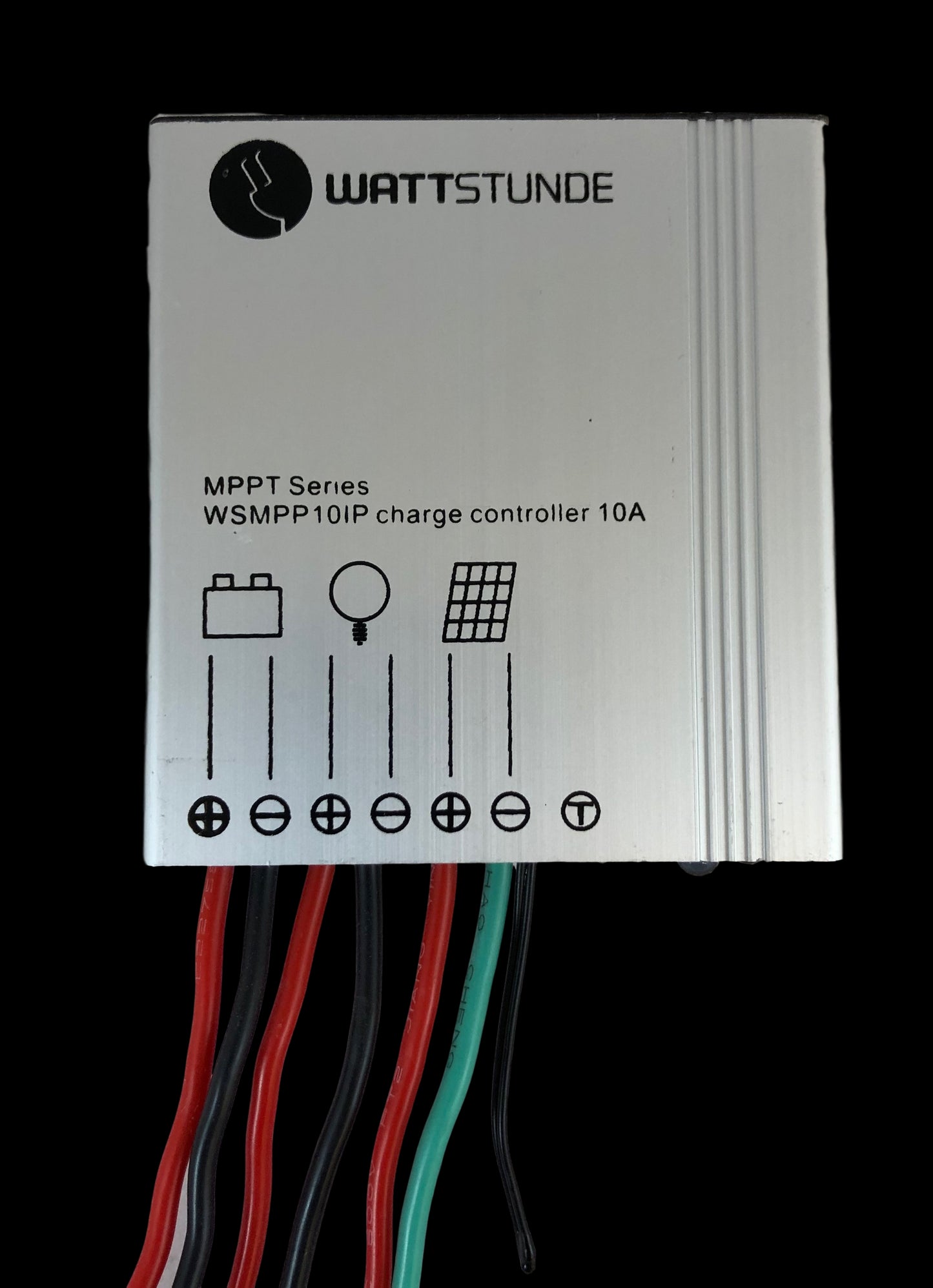 Wattstunde Mppt 10A 12V Solcelleregulator Vanntett Ip67