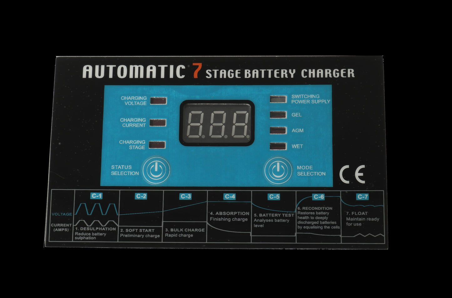 NOR CHARGER Pro Serie Elektronisk Batterilader 12V 10A 2-kanaler - Image 5