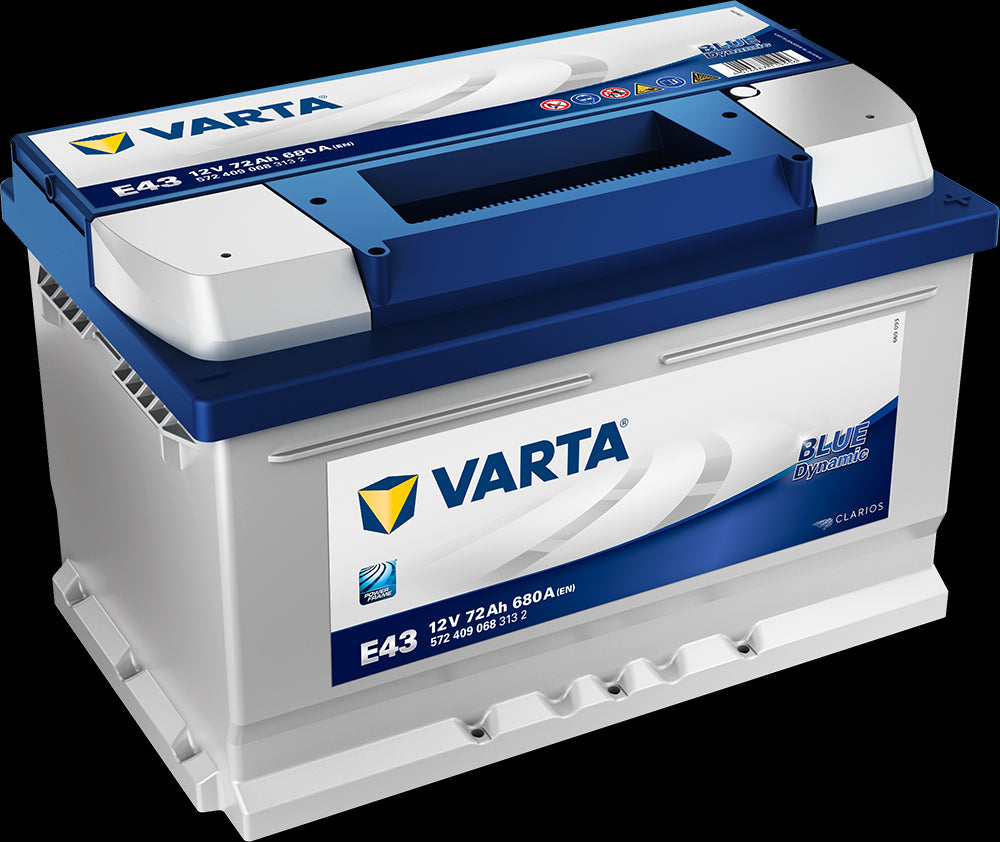 Varta Blue Dynamic Batteri 12V 72Ah 680Cca (278X175X175/175Mm) +Høyre E43