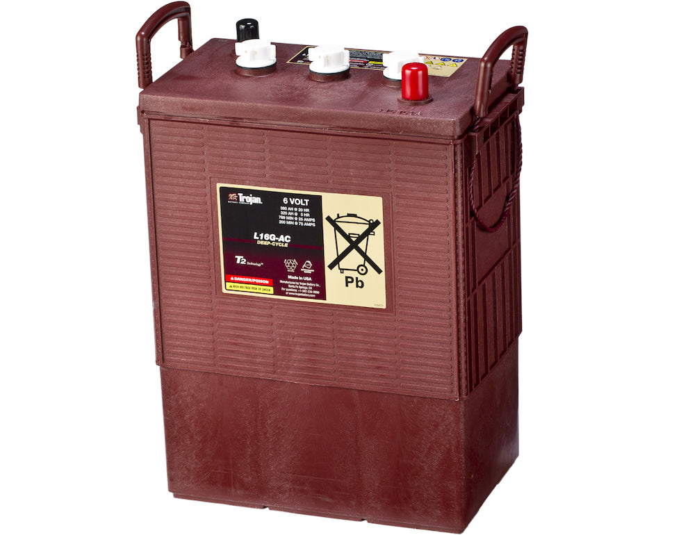 Trojan Deep Cycle Traksjonsbatteri 6V 390Ah (313X174X417Mm) +Diagonalt