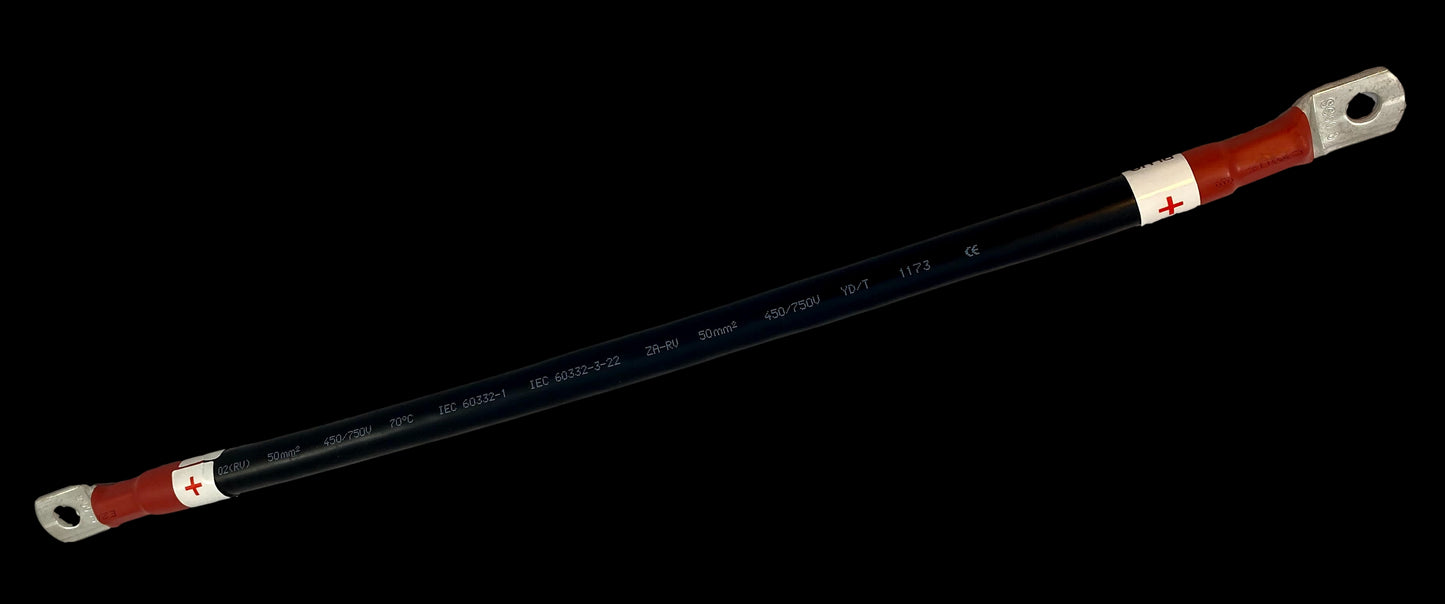 Batterikabel 50Mm2 Med 8Mm Øyer 40Cm - Pluss