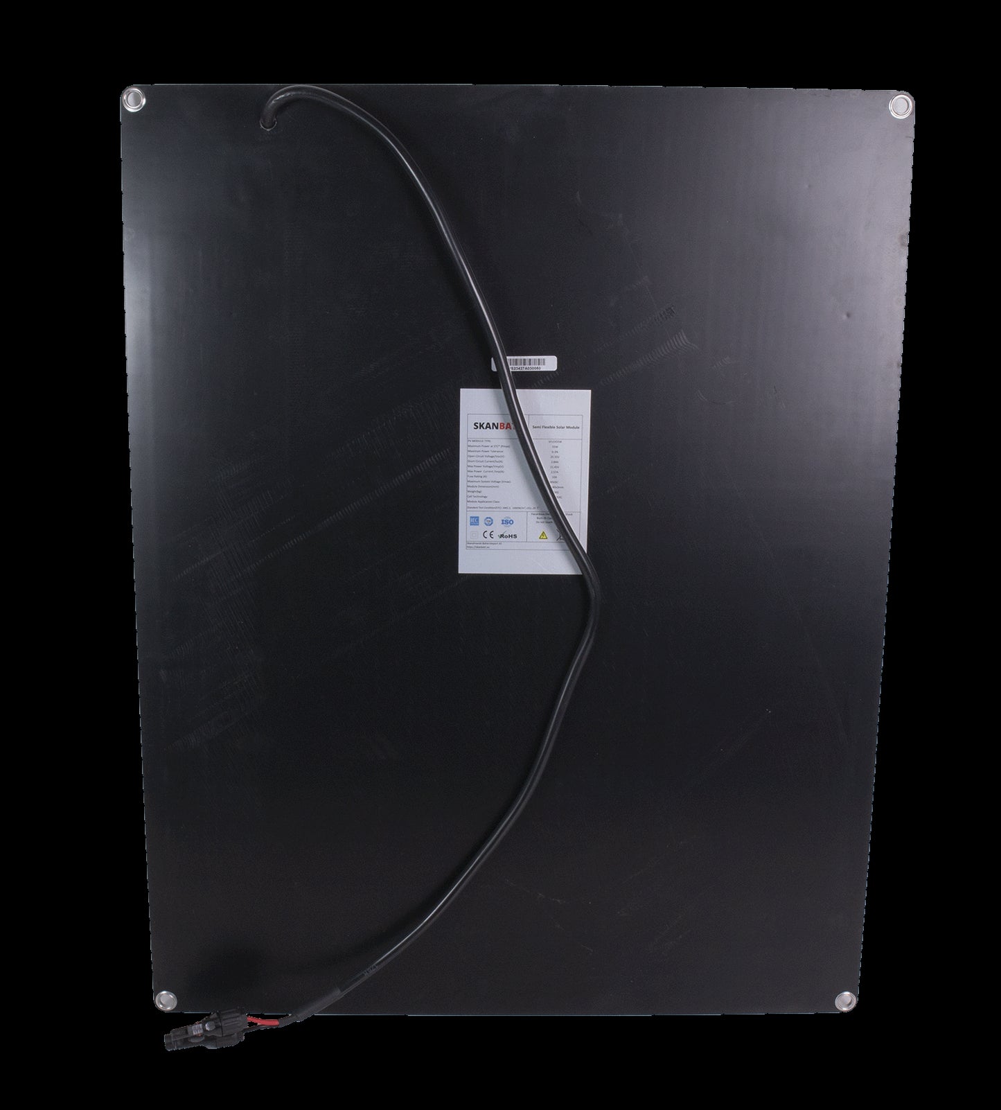 SKANBATT Fleksibelt Solcellepanel 55W - ETFE - 540x680x3mm - Image 3