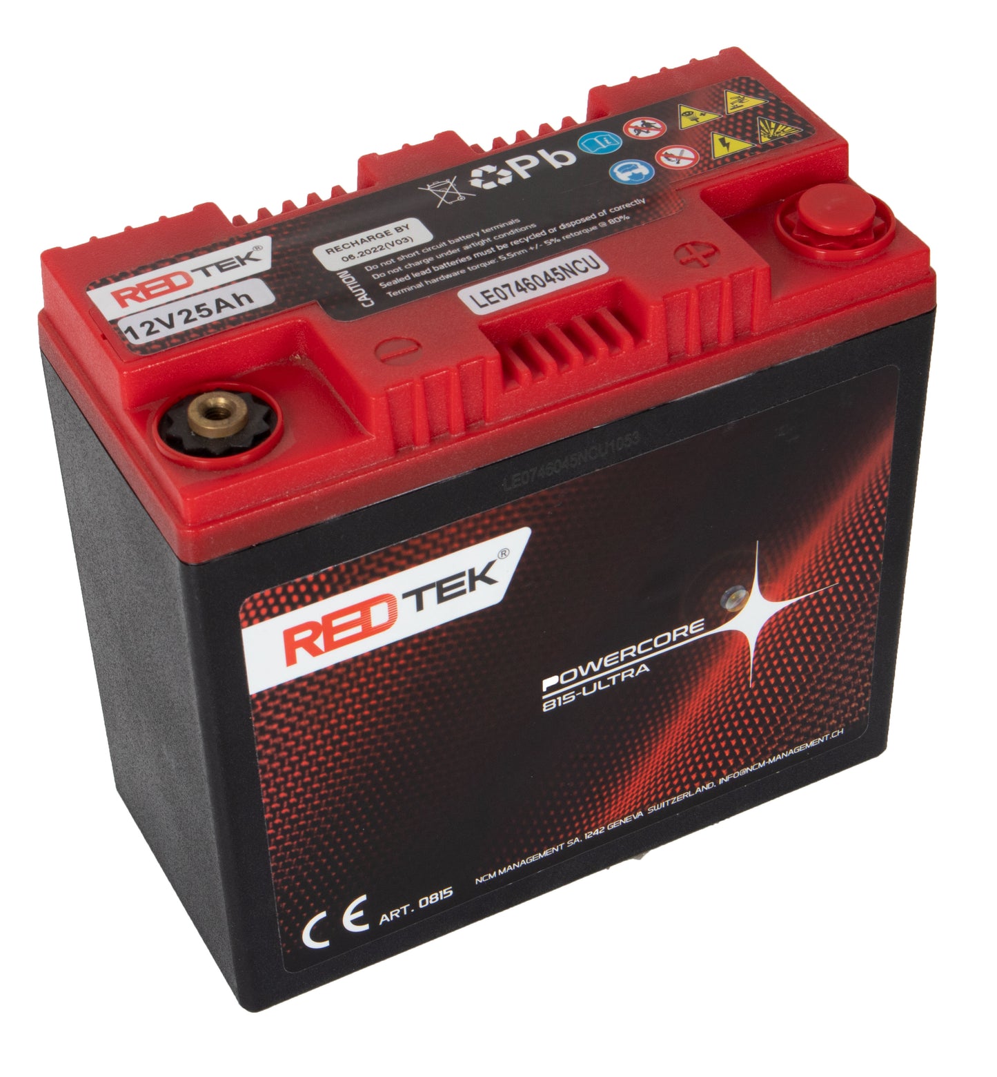 Lemania Reservebatteri P20-St 25Ah shown in angle view