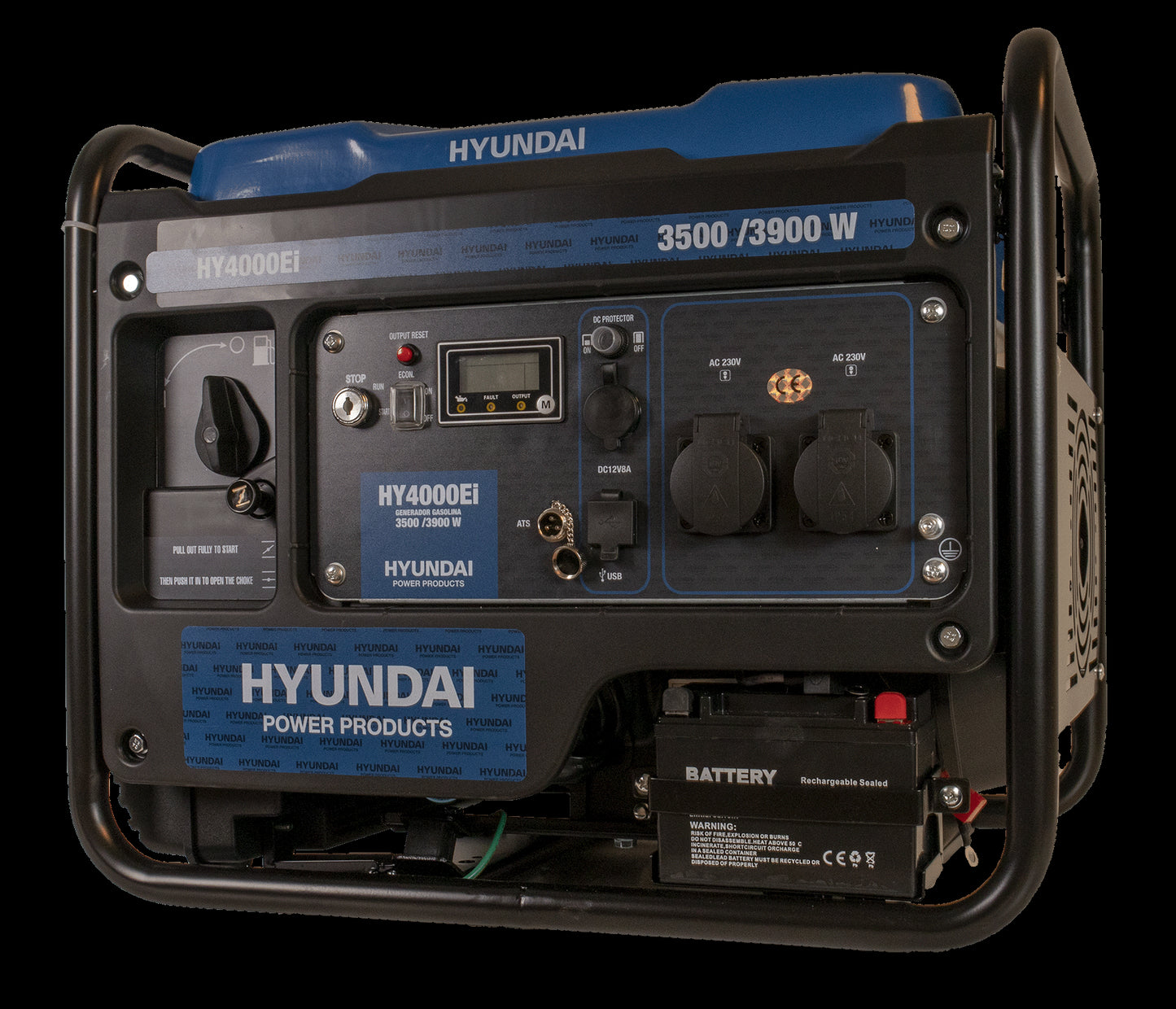 HYUNDAI HY4000Ei Inverter Aggregat 3900W - Fjernkontroll og ATS - Image 4