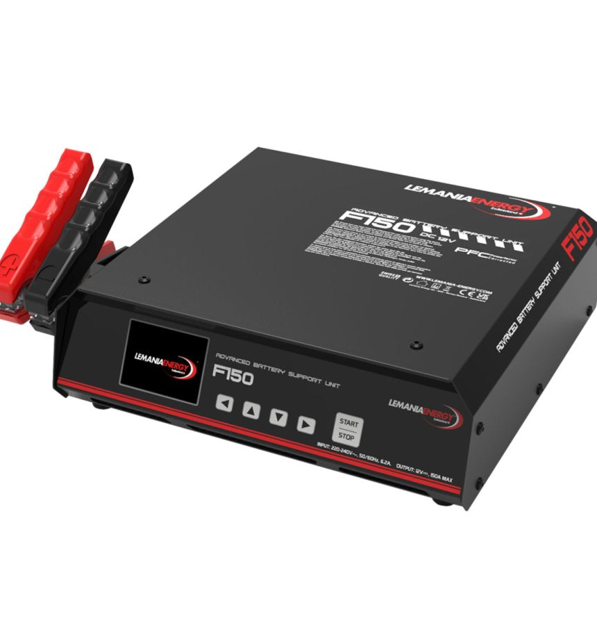 Lemania 12V 150A Elektronisk Batterilader Med Diagnose + 5 Meters Kabel
