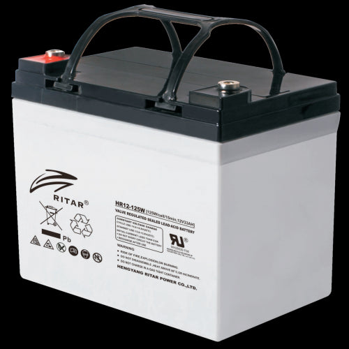 Ritar High Rate Agm Batteri 12V 33Ah (195X130X168Mm) M6