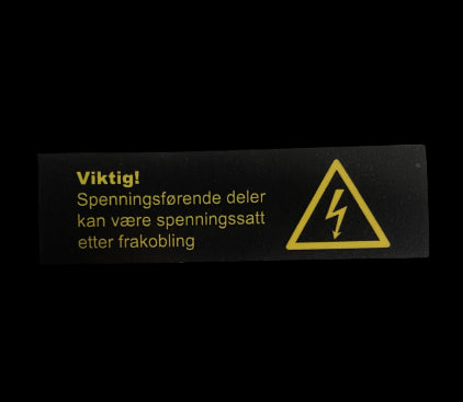 Skilt - Spenningsførende deler (folie) - Image 1