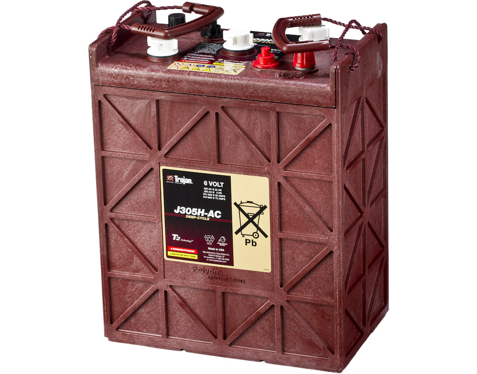 Trojan Deep Cycle Traksjonsbatteri 6V 360Ah (296X176X366Mm) +Diagonalt
