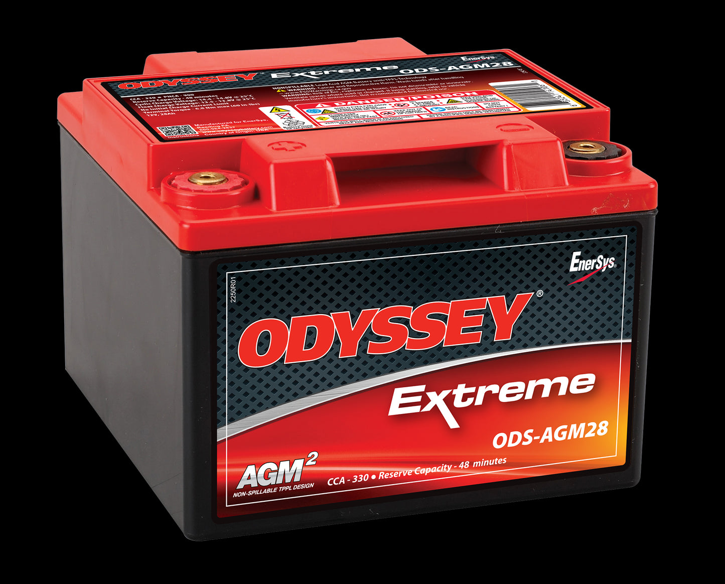 Odyssey Pc925L Agm Batteri 12V 28Ah 330Cca (169X179X128Mm) +Venstre