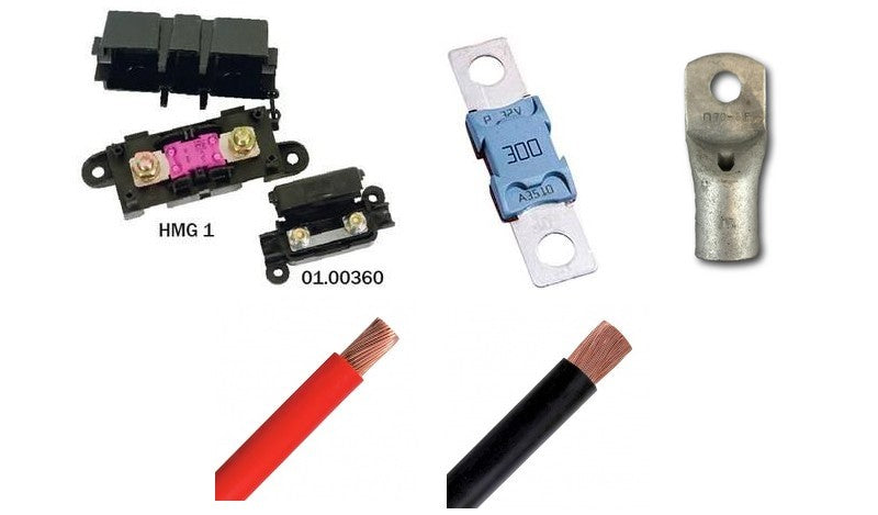 Vanlife Inverter Kabelpakke 3000W - 1,5M 70Mm2 Kabel