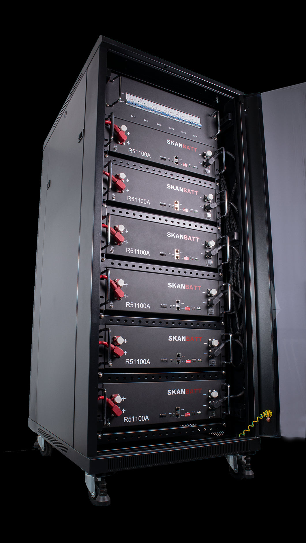 SKANBATT Kabinett/batteriskap for lithium rackmoduler 3U - Image 1