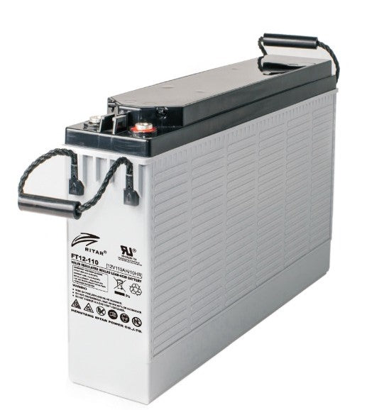 Ritar Agm Batteri 12V 110Ah - Frontterminaler