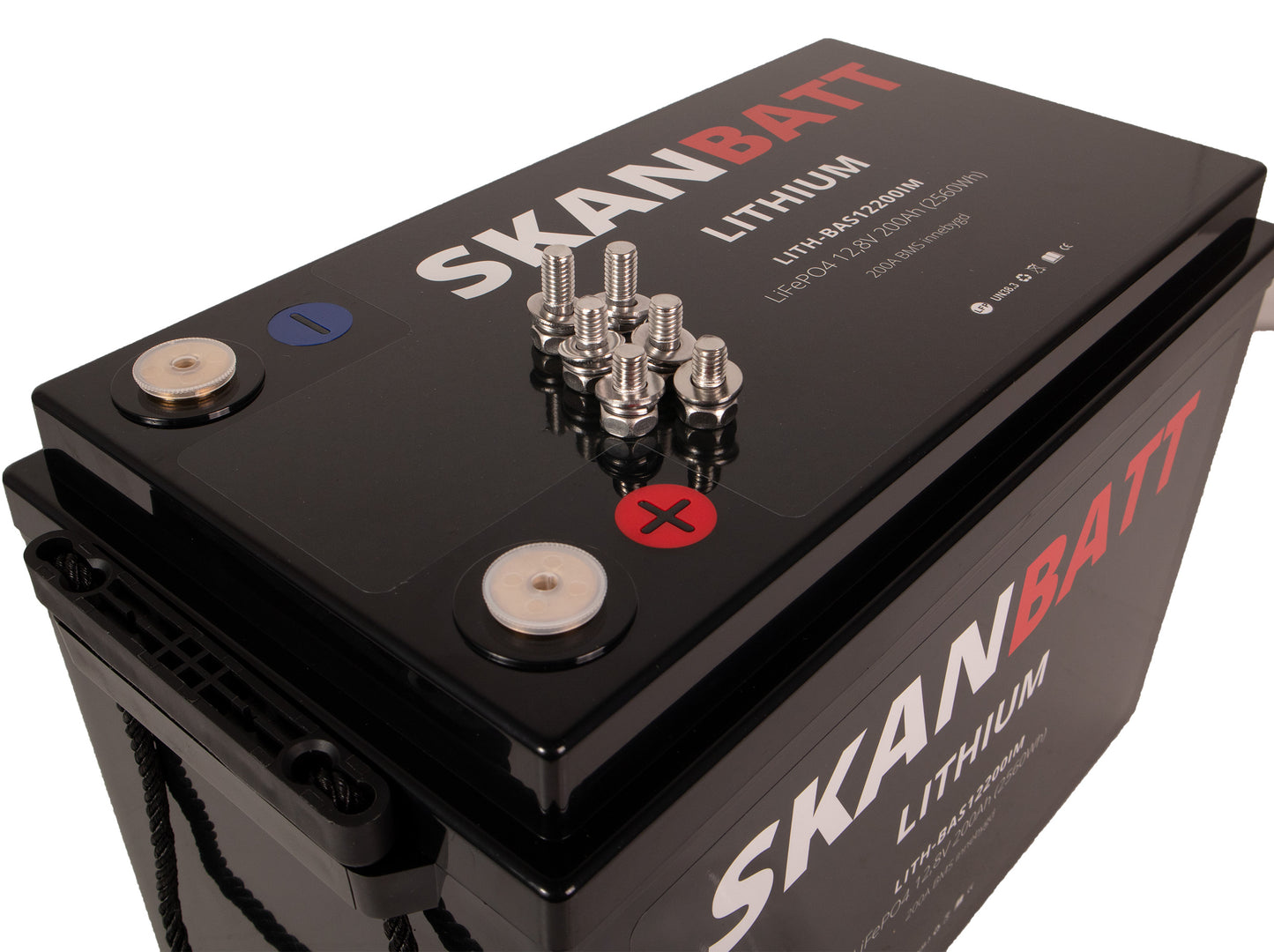 Skanbatt Lithium Batteri 12V 200Ah 200A Bms (345X190X245Mm)