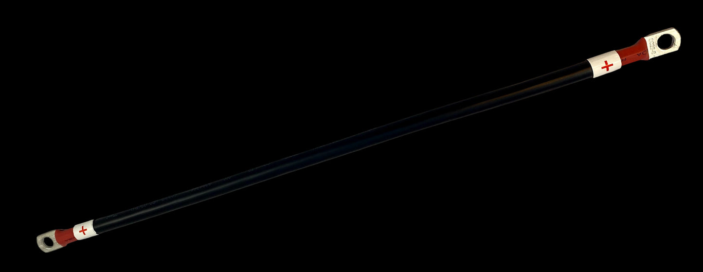 Batterikabel 25Mm2 Med 8Mm Øyer 20Cm - Pluss (Rød)