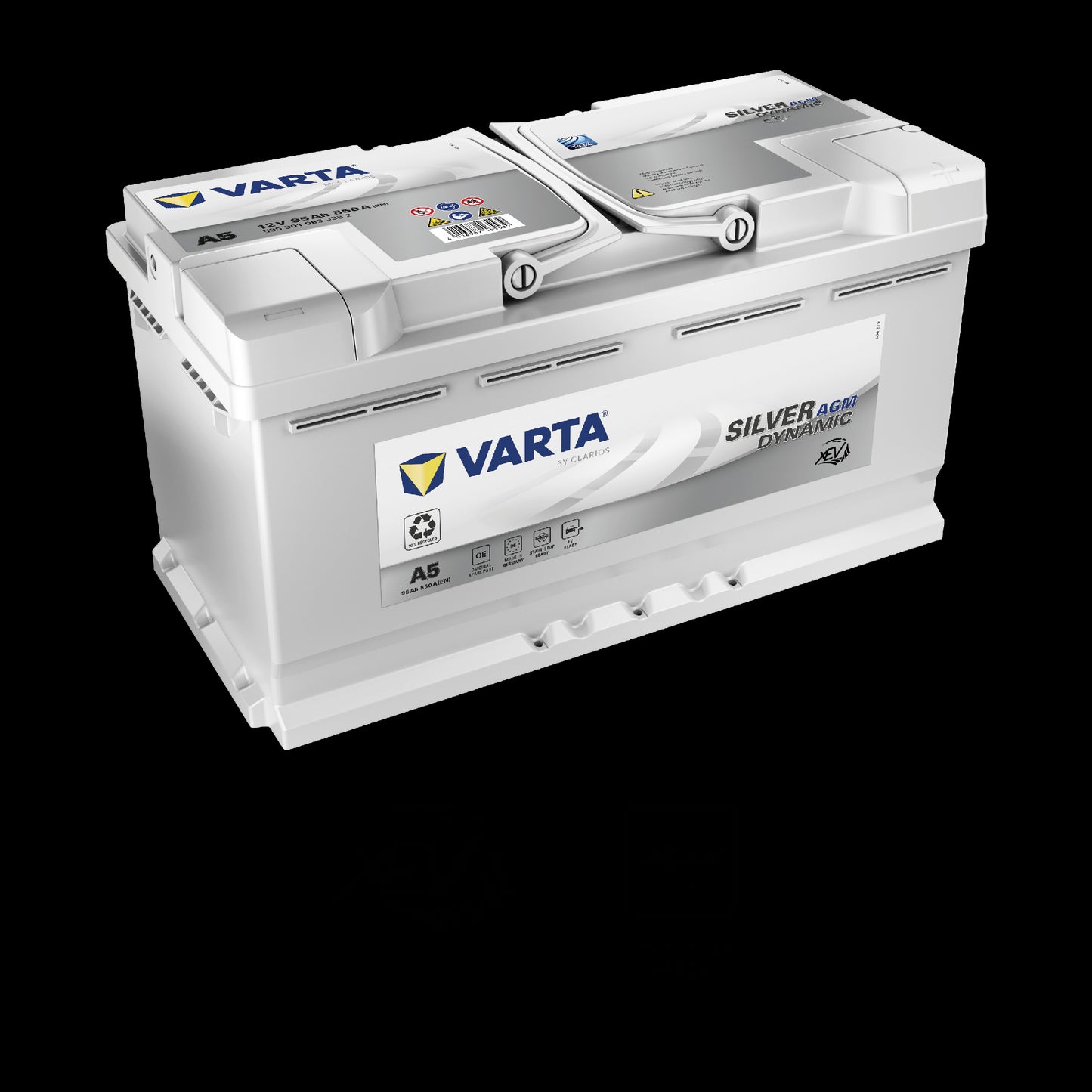 VARTA Silver Dynamic AGM Batteri 12V 95AH 850CCA (354x175x190/190mm) +høyre A5 - Image 1