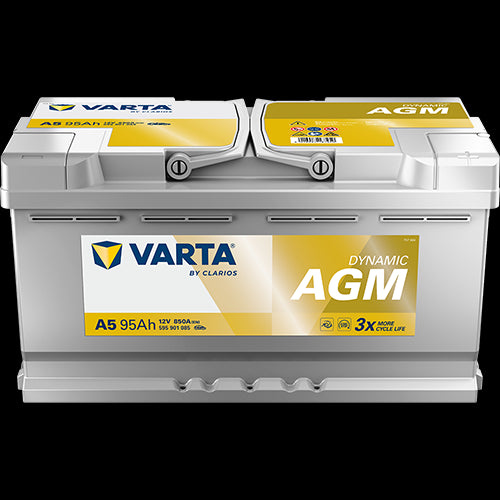 Varta Silver Dynamic Agm Batteri 12V 95Ah 850Cca (354X175X190/190Mm) +Høyre A5