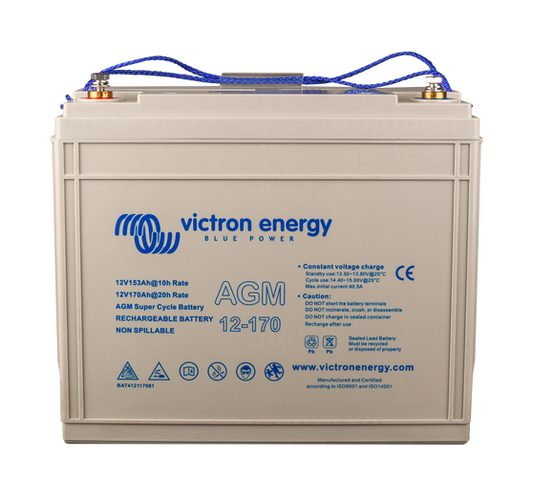 Victron Agm Super Cycle Batteri 12V 170Ah Deep Cycle shown in product view