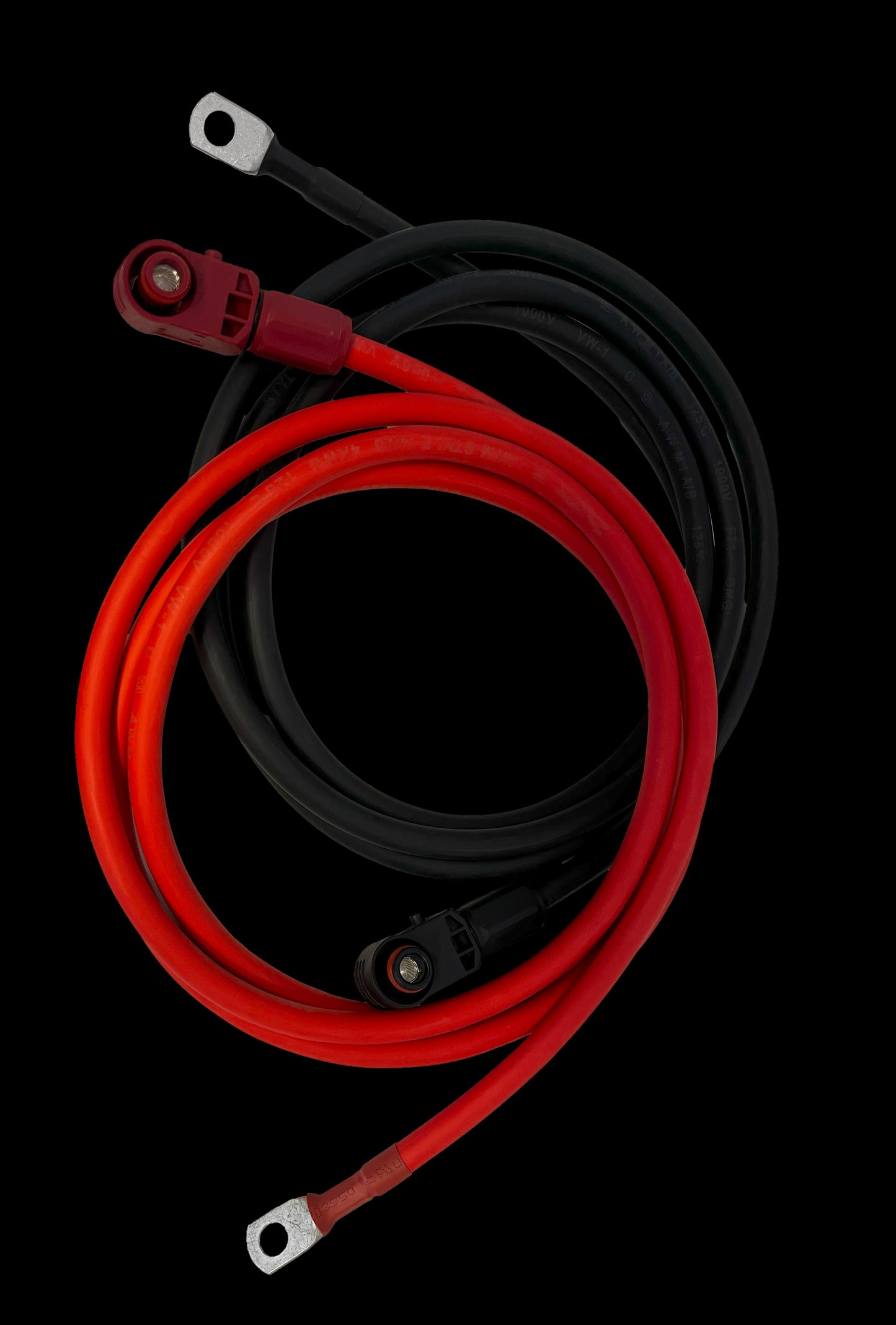 Skanbatt Kabelsett 3U Rackbatteri (Rød Og Svart ) - 25Mm2 / 8Mm - 2 Meter