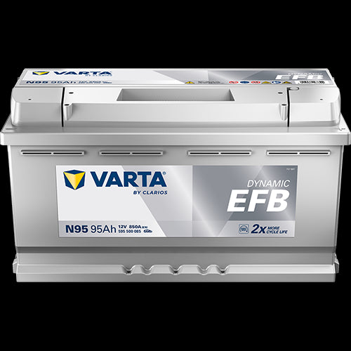 Varta Blue Dynamic Efb Batteri 12V 95Ah 850Cca (353X175X190/190Mm) +Høyre N95