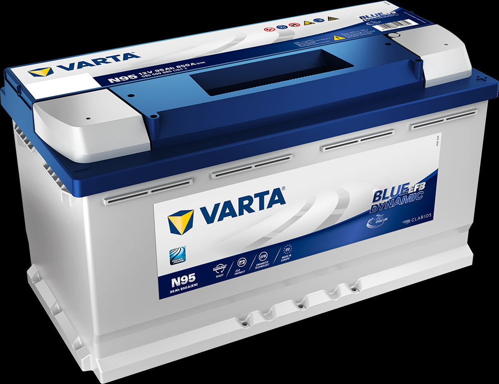VARTA Blue Dynamic EFB Batteri 12V 95AH 850CCA (353x175x190/190mm) +høyre N95