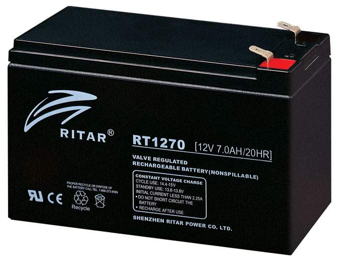 Ritar Agm Batteri 12V 7Ah (151X65X94Mm) F2