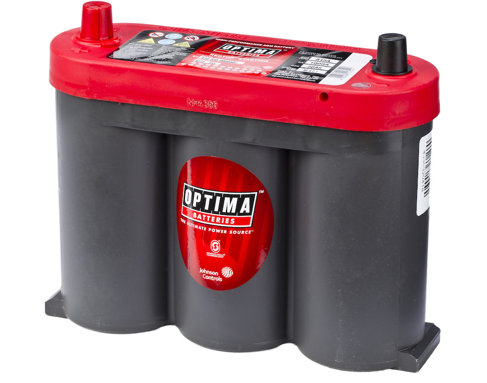 Optima Agm Red Top 6V 50Ah 815Cca (254X83X200Mm) +Midtstilt 8010-355