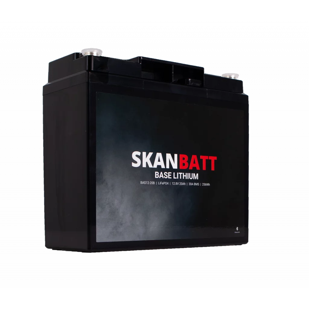 Produktbilde 5 av SKANBATT Base Lithium - 12V 20Ah 30A BMS - 180x78x164mm - Bluetooth - 3 Års garanti