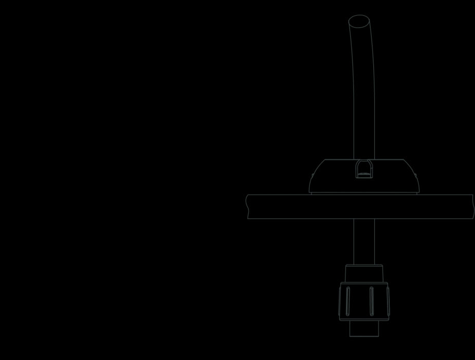 Scanstrut Ds40-P Sort Kabelgjennomføring 12-15Mm