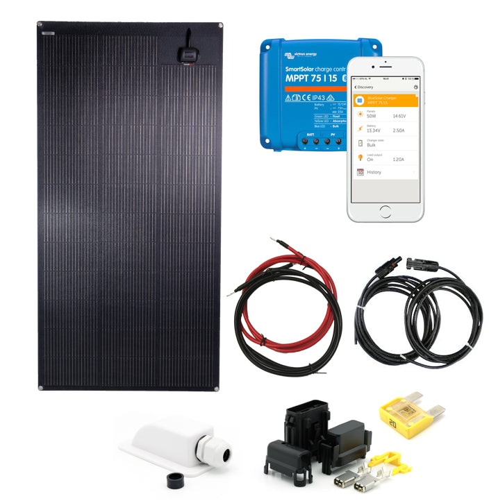 Skanbatt 135X67 - 160W Flexipanel Komplett Kit Med Victron Bt Mppt
