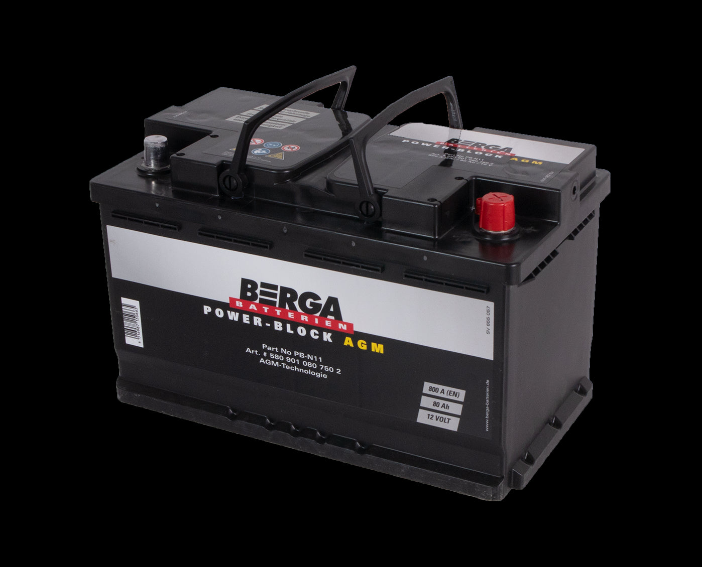 BERGA Power Block AGM 12V 80AH 800CCA (315/175/190mm) - Image 4