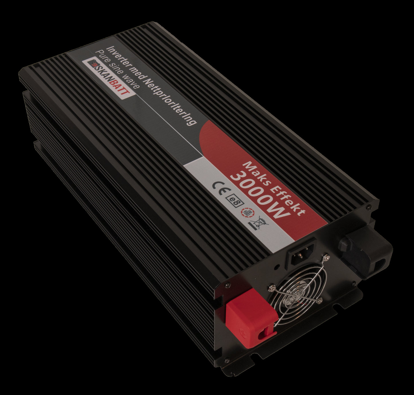 SKANBATT Inverter 12V 3000W Ren Sinus med Nettprioritering, Trådløs Fjernkontroll - Image 2