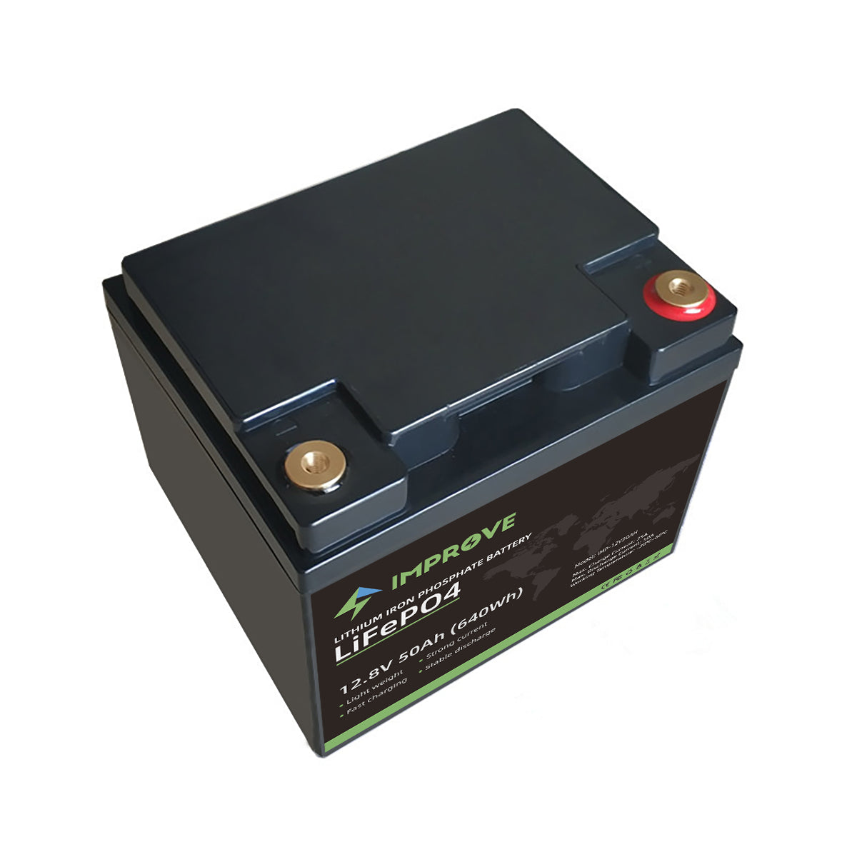 IMPROVE Lithium Batteri 12V 50Ah (LiFePO4) BMS 50A - Image 3
