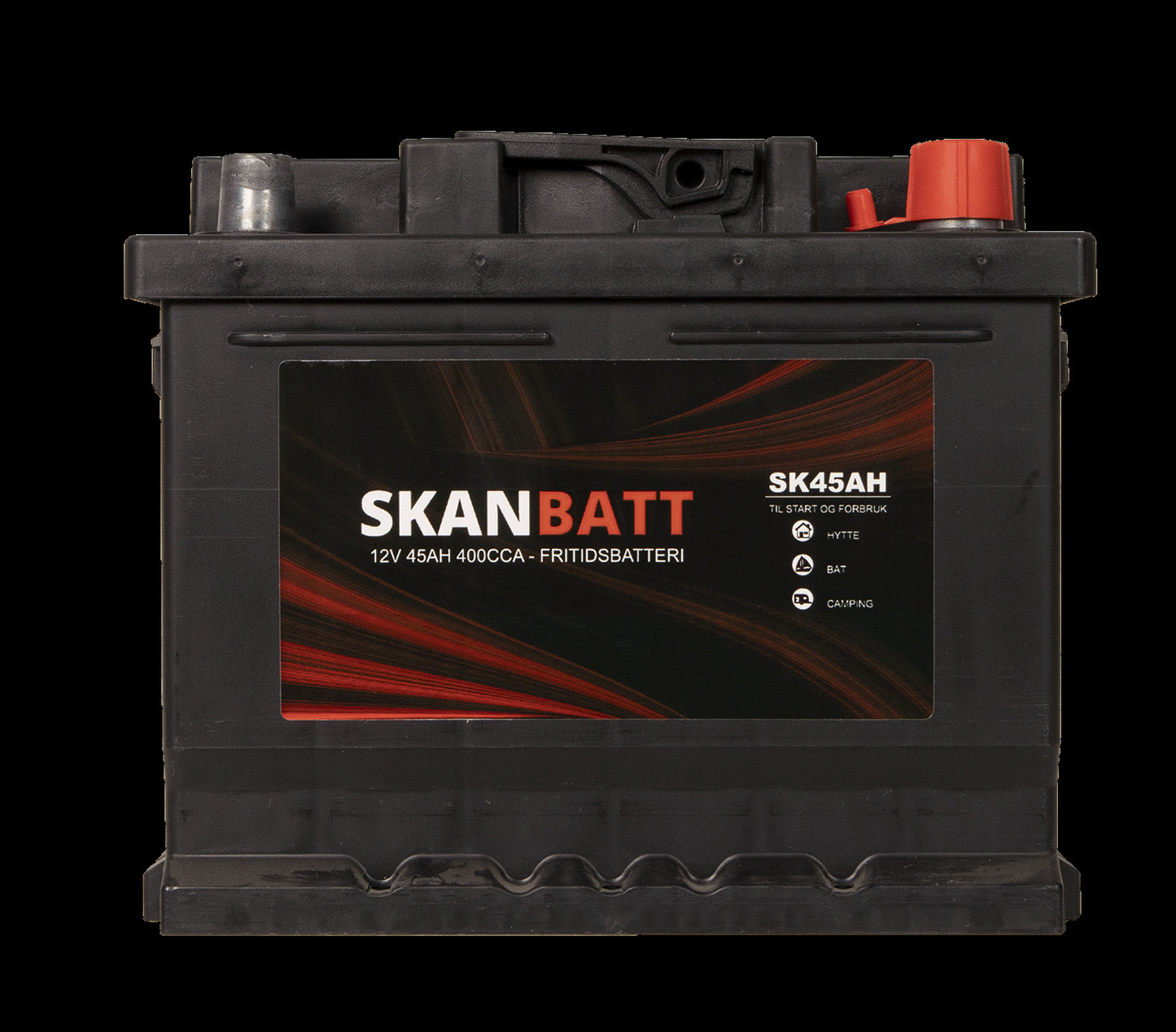 Skanbatt Fritidsbatteri 12V 45Ah 400Cca (207X175X175/175Mm) +Høyre