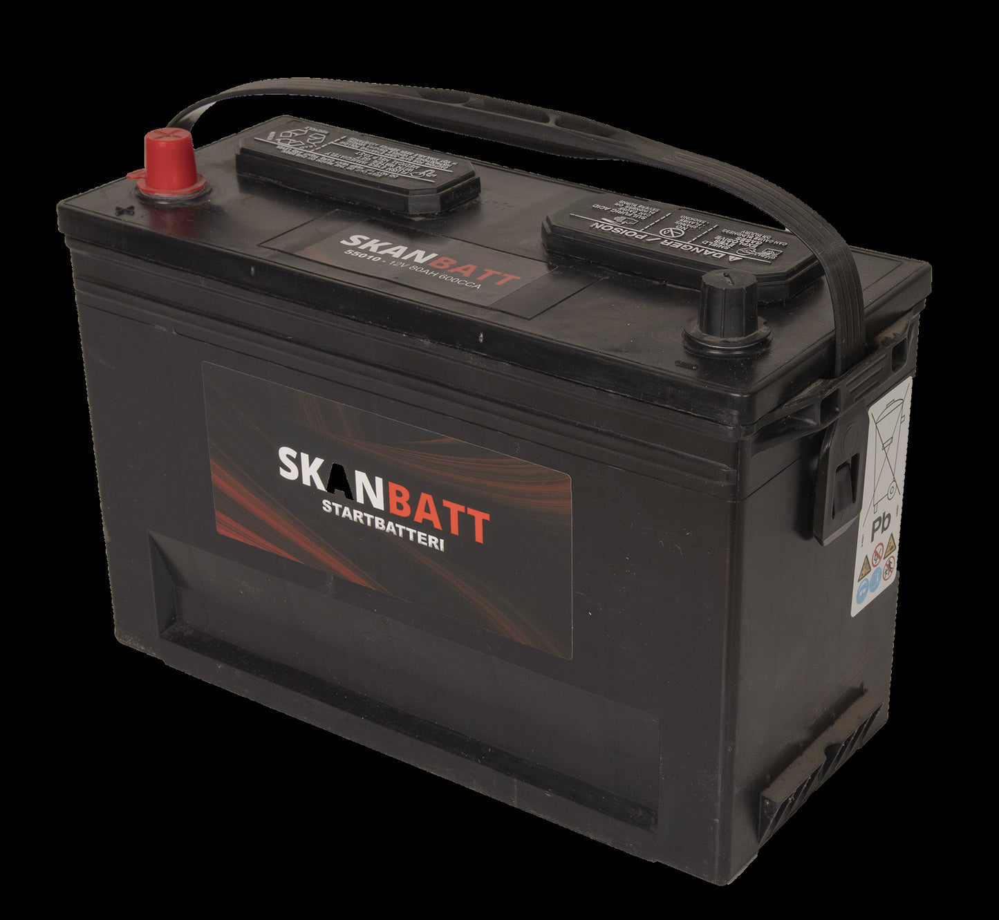 SKANBATT MF50-600 Startbatteri 12V 80AH 600CCA (343x127x234/254) +venstre - Image 5