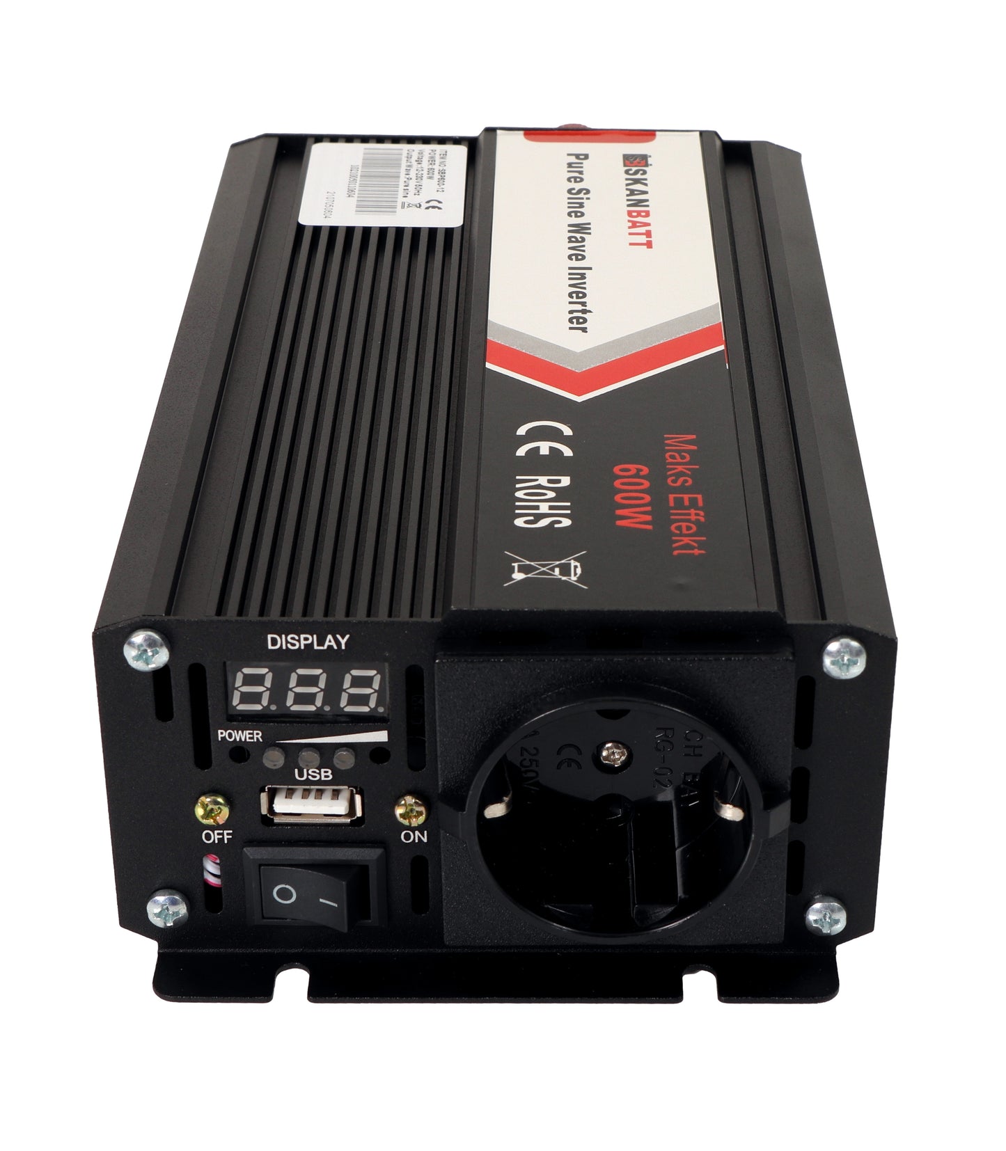 SKANBATT Inverter 12V 600W Ren Sinus - Image 4